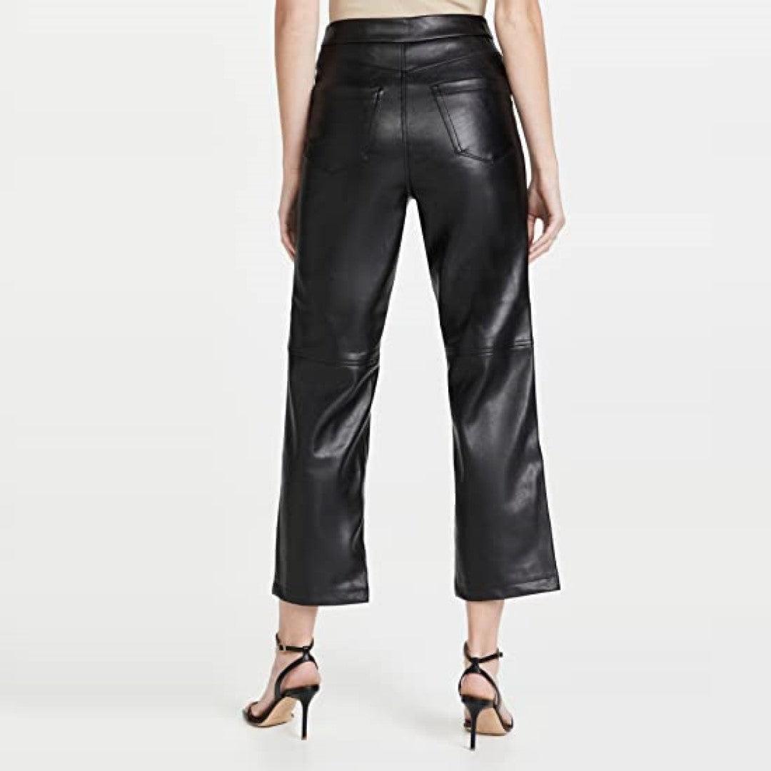 Soft Leather Trouser Draw Pants For Women