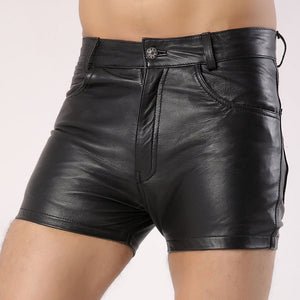 Mens Leather Party Shorts