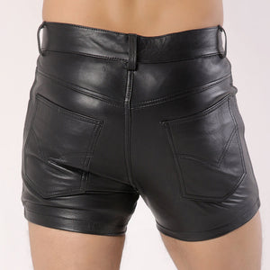 Mens Leather Party Shorts