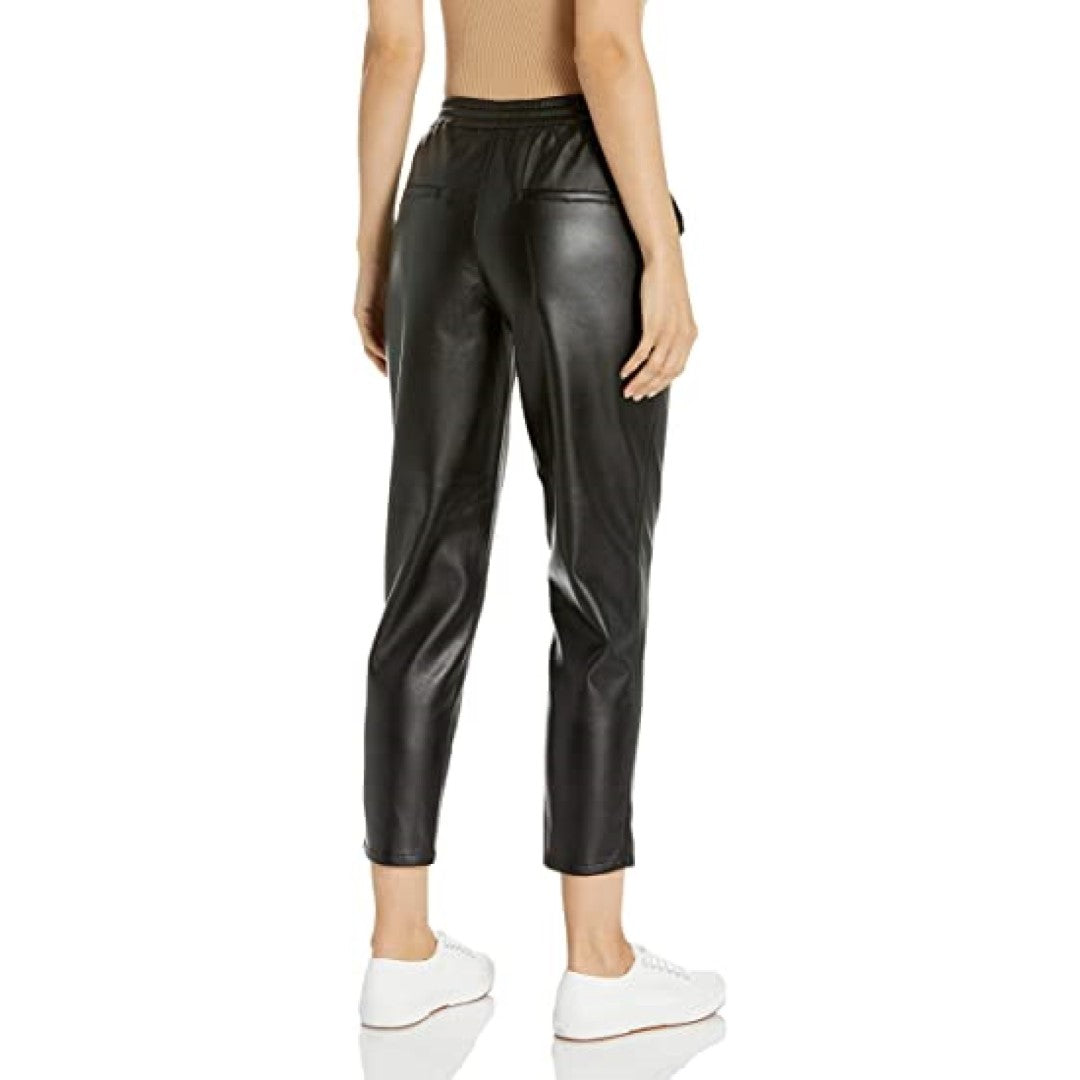 High Ankle Lambskin Leather Trouser